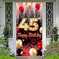 Happy 70th Birthday Black Banner Decorations Gold Backdrop Red And Black Balloons Theme Decor For Girls Women Princess 70 Years Old Birthday Party Supplies Photo Booth Props Background Favors Glitter