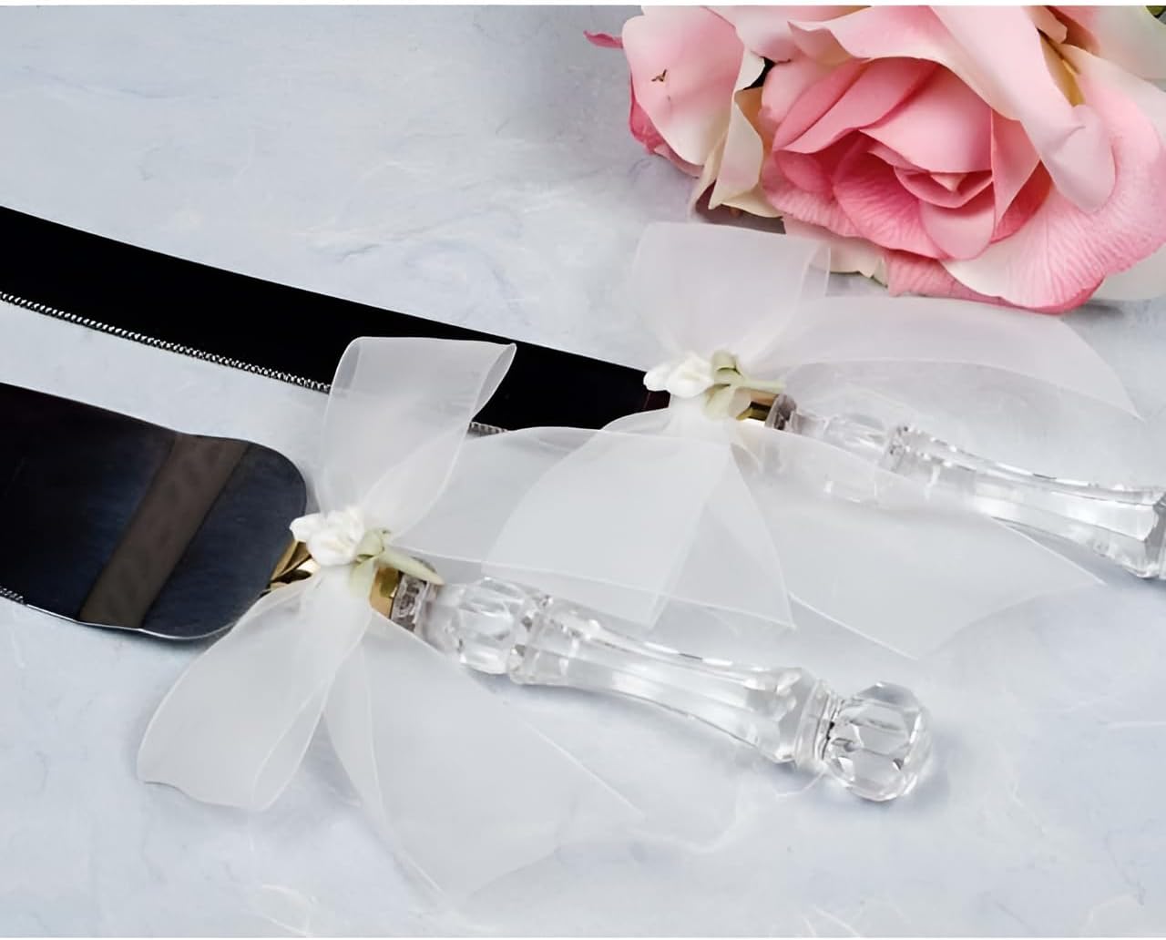 Calla Lily Bouquet Wedding Cake Server Set
