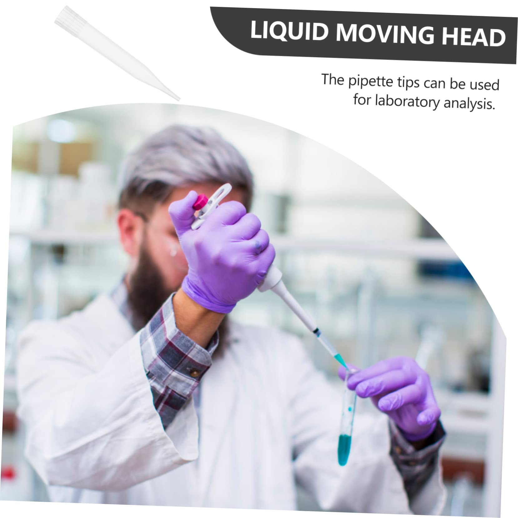 SUPVOX Scientific Pipettor Tips 5ml Laboratory Liquid Pipettor Tips 300pcs Plastic Material Safe for Long Use