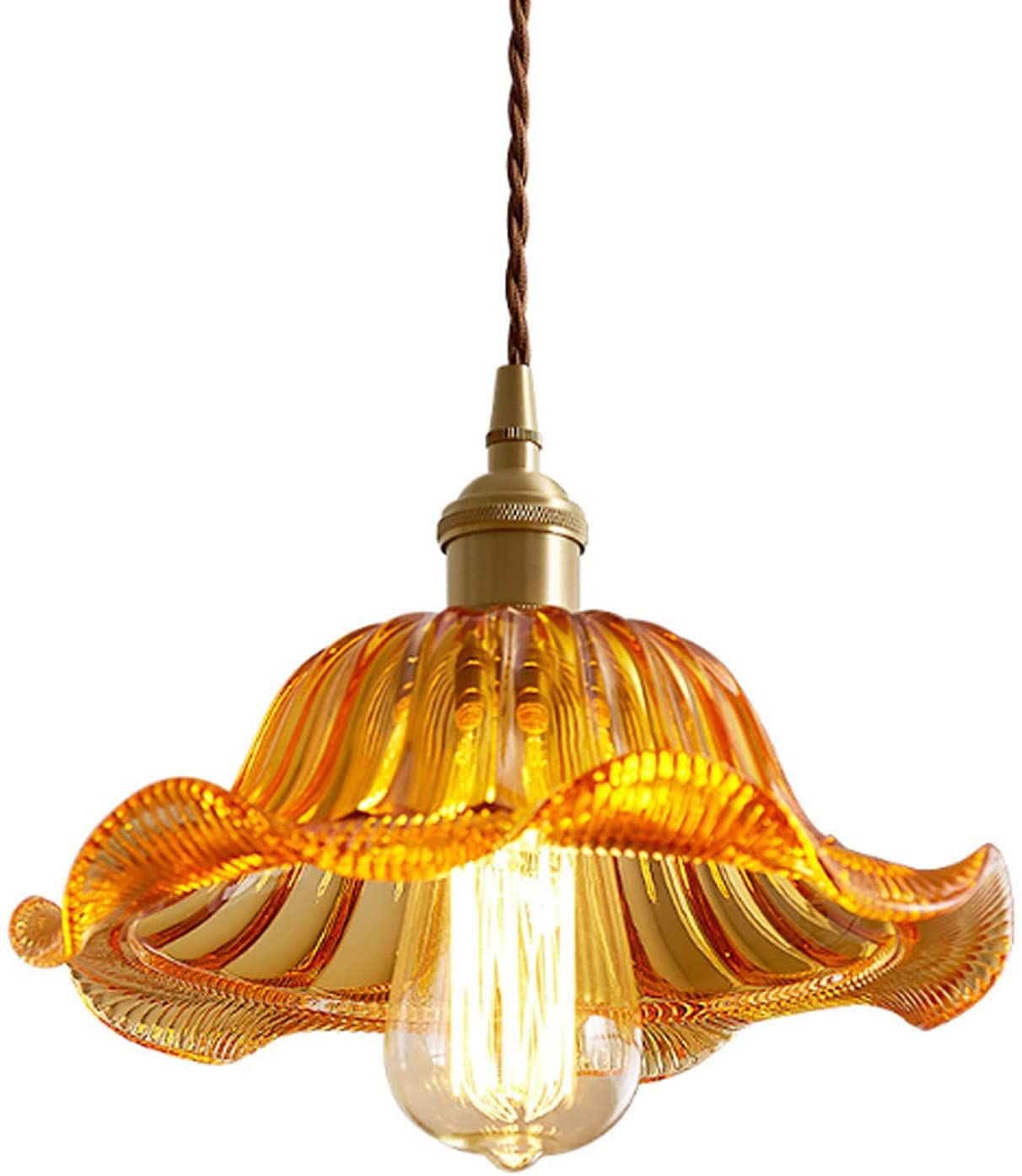 Lustre rétro en cuivre esprit Old Shanghai poésie lumineuse