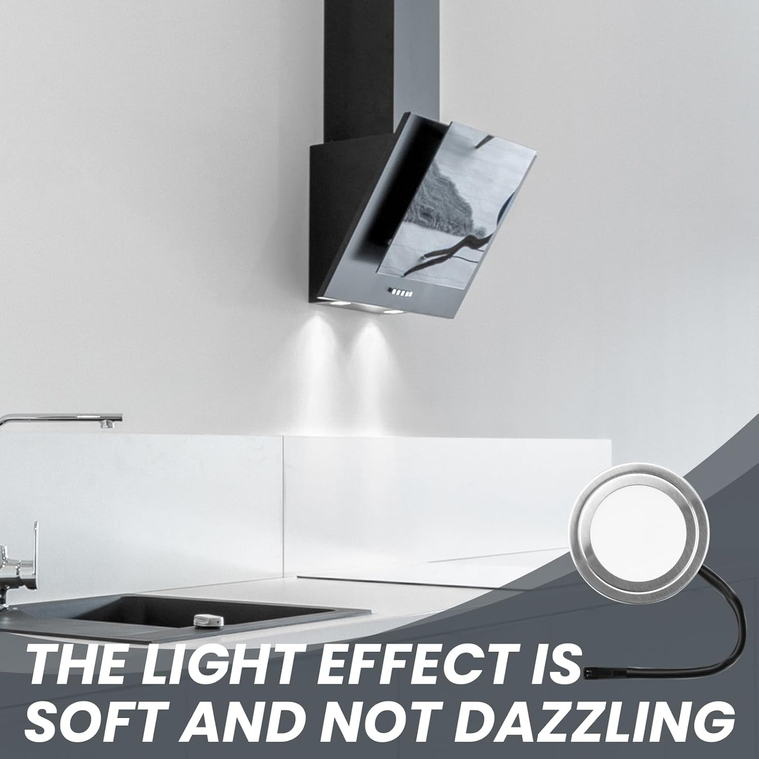 4 Pack 12V DC 1.5W Range Hood Lights with SM Socket Male Head Round 68mm 6500K Plastic, Hole Closet Stove LED Light Recessed, Bright White Kitchen Range Hood Light Bulbs Replacement