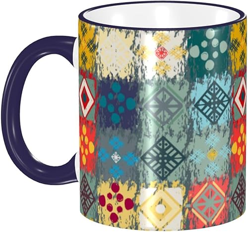 vintage art Coffee Mug Coffee Cups Ceramic with Handle,Tea Cups Mug tazas para cafe Drinking Cups Gifts for Women Men,Unique Coffee Mugs for