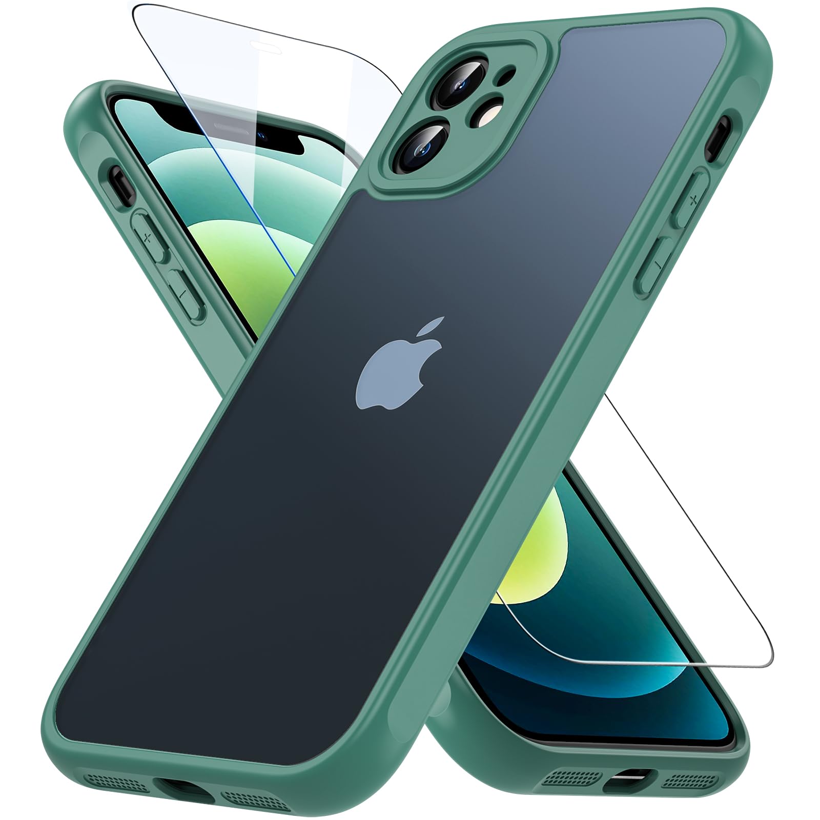 Amazon.co.jp: OWKEY iPhone 12 mini ケース 【ガラスフィルム付き