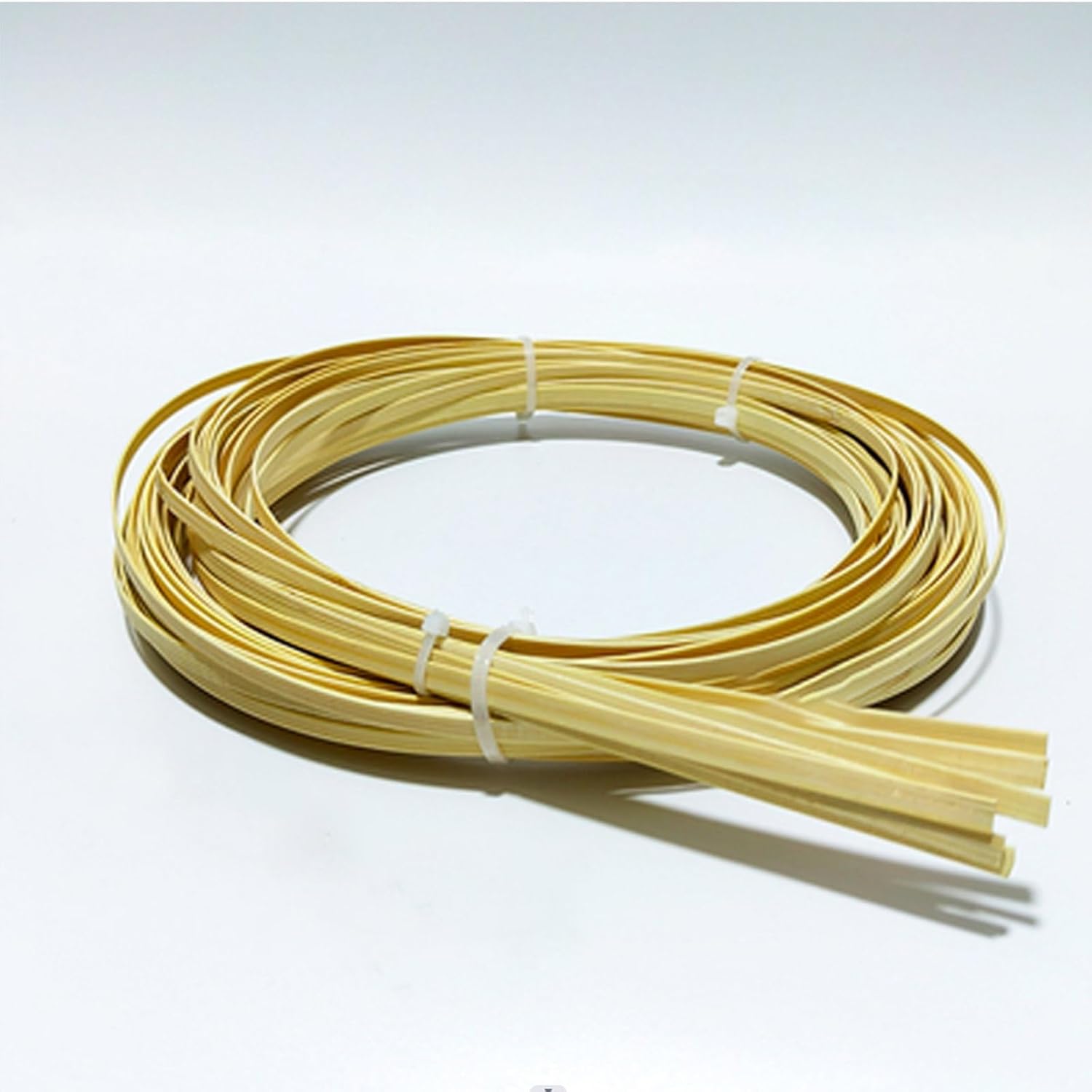 10 Feet Long/7Pcs Cane Webbing Basket Making Supplies Strips Coil Flat Reed, Bamboo Strips for Weaving, Bamboo Canes Craft Flat Cane Webbing for DIY Craft Rattan Materials DIY Handicraft ( Size : 0.4(