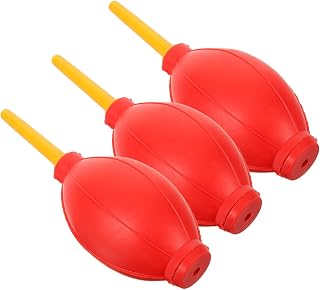 Sopladores De Aire Para Limpieza De Lentes y Soplador De Polvo 3 Piezas Tamaño Pequeño Portátil Para Profesionales De Extensiones De Pestañas Color Rojo