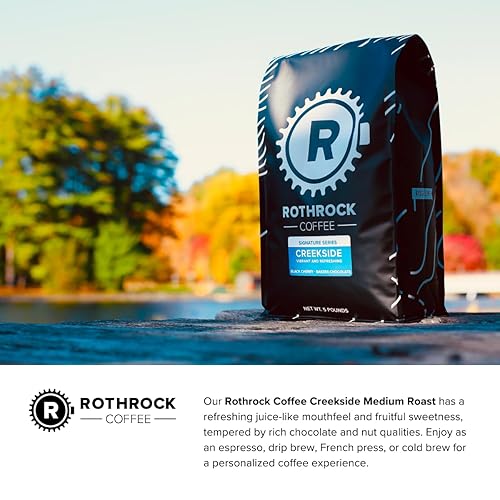 Miniatura 3 de Creekside Blend Granos de café de tostado medio, café especial, bolsa de 11.99 oz - Rothrock Coffee