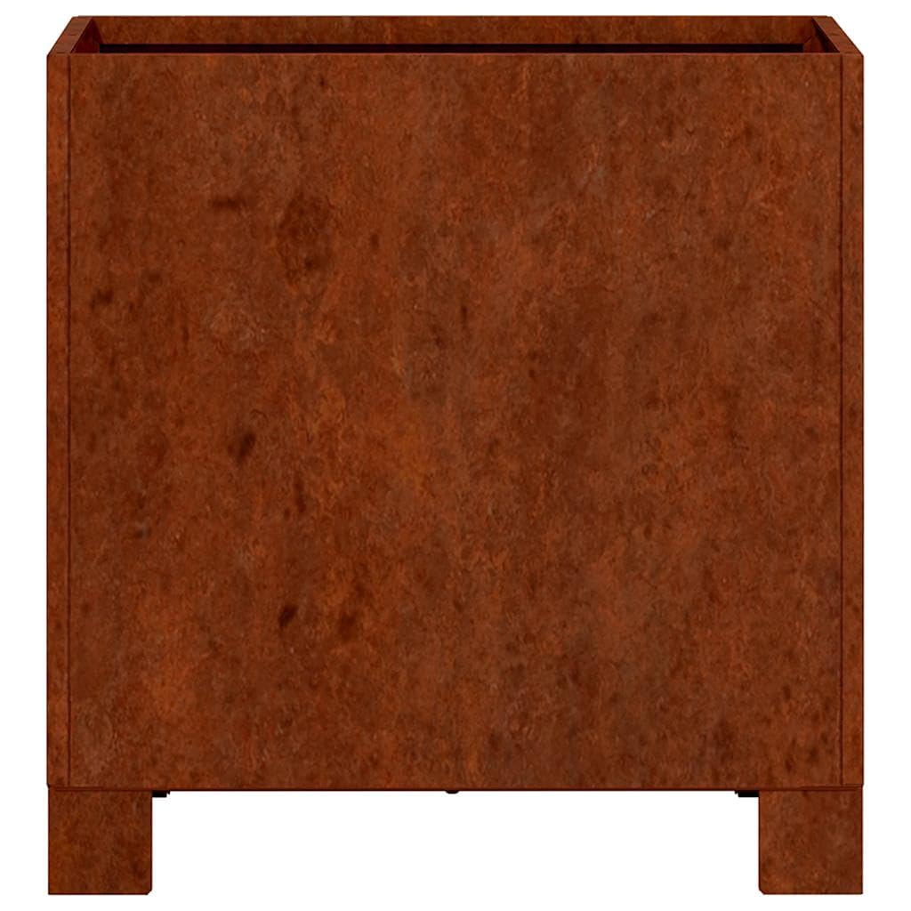 Vaso per piante con gambe, 2 pezzi, ruggine 30 x 30 x 30 cm