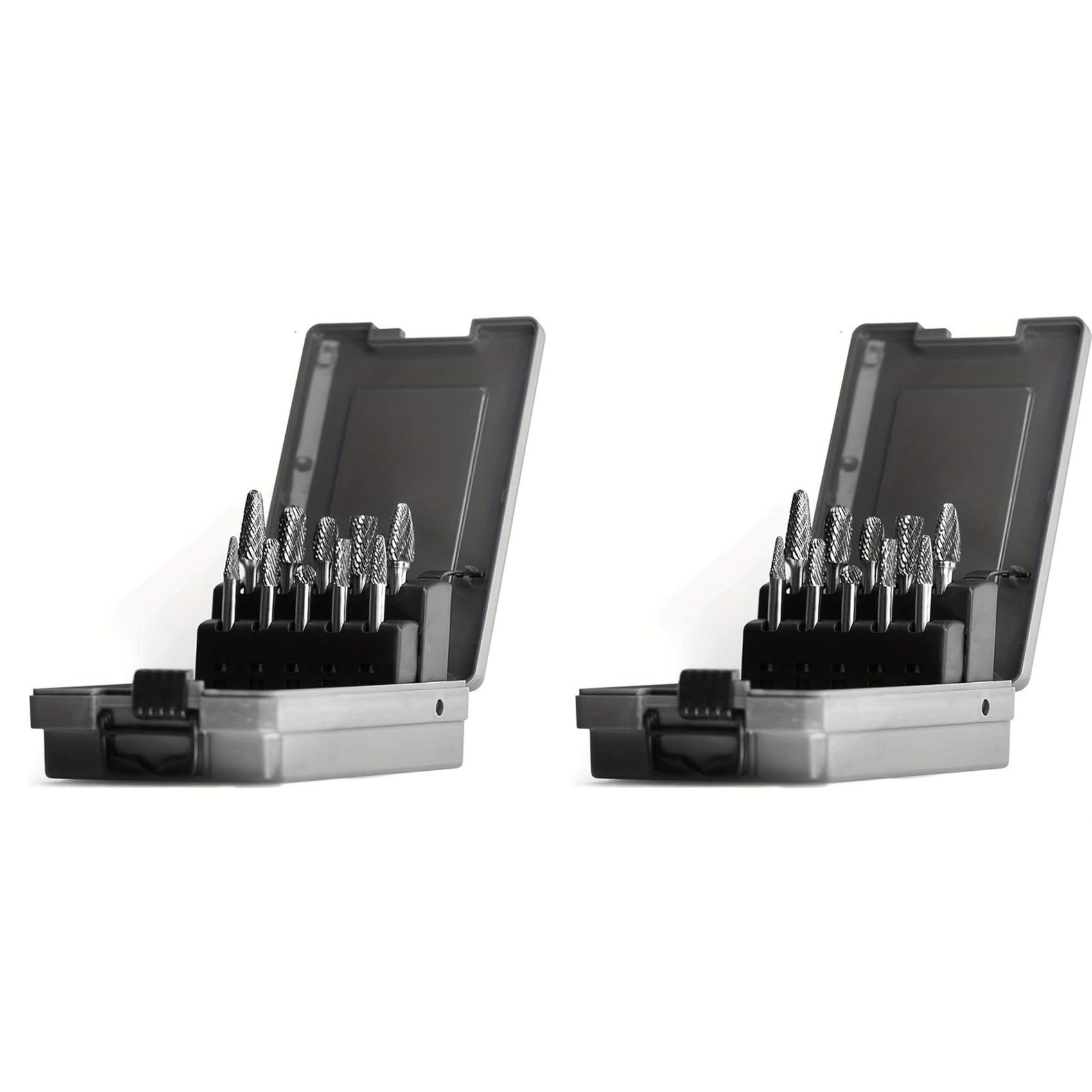 2Conjunto Kit de Fresas de Carburo de 1/4, Broca de Molienda con Vástago de 1/4, Broca para Herramienta Rotativa de Metal, Soldadura, Desbarbado de Piedra y Madera