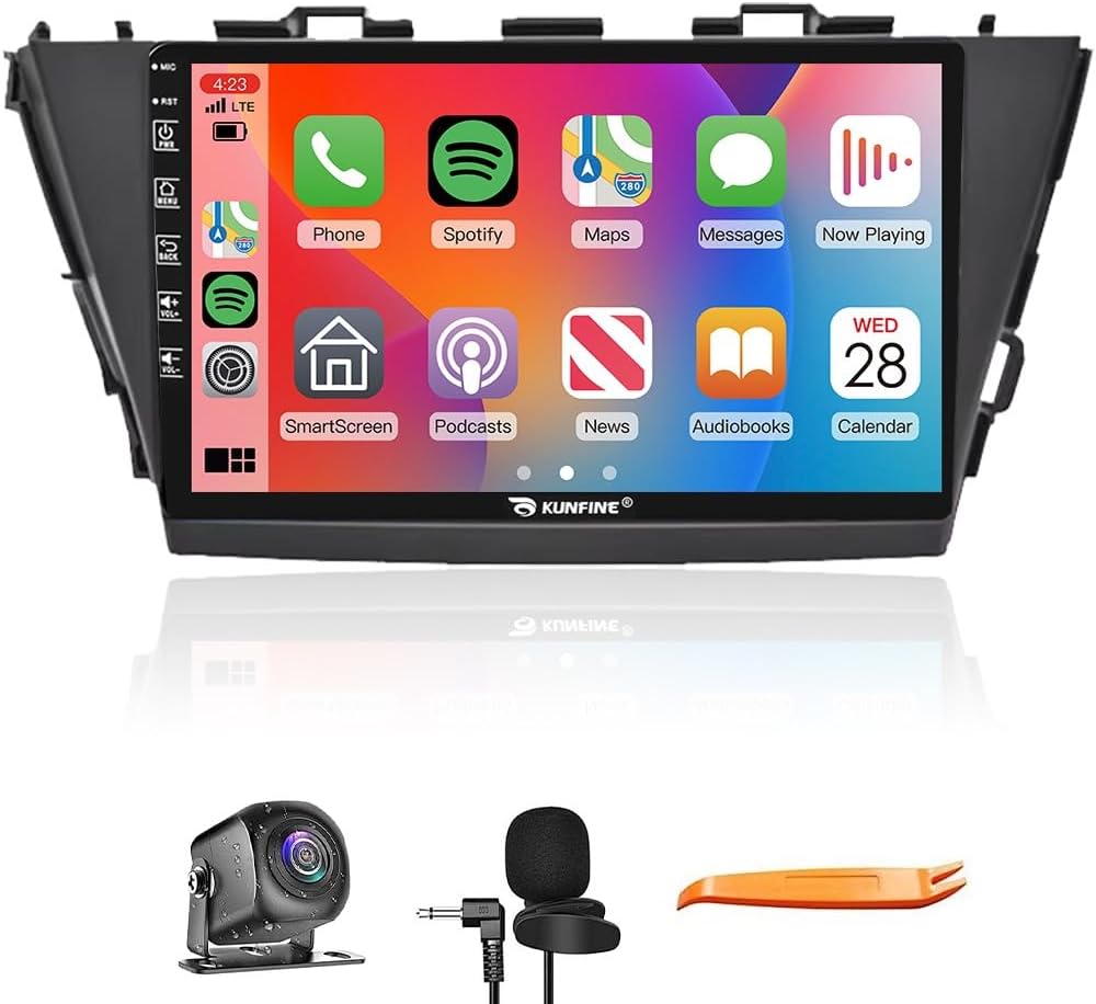 for Toyota Prius V Alpha LHD 2012-2017 2G+64G CarPlay Android Auto Navigation Stereo GPS Radio Reverse Camera Display 9" IPS Touchscreen Headunit Tablet Pad Media Player, if Applicable Quad Core