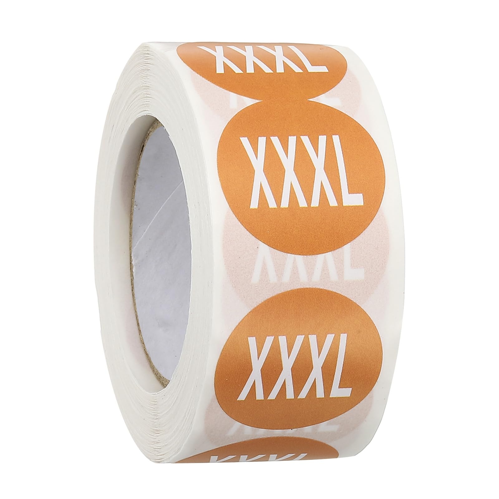 sourcing map 1000 Pcs Clothing Size Stickers Labels Rolls 1 Inch Round Self Adhesive Apparel Size Labels Stickers for Clothing T-Shirts Trousers Skirt Home Retail (XXXL, Orange)