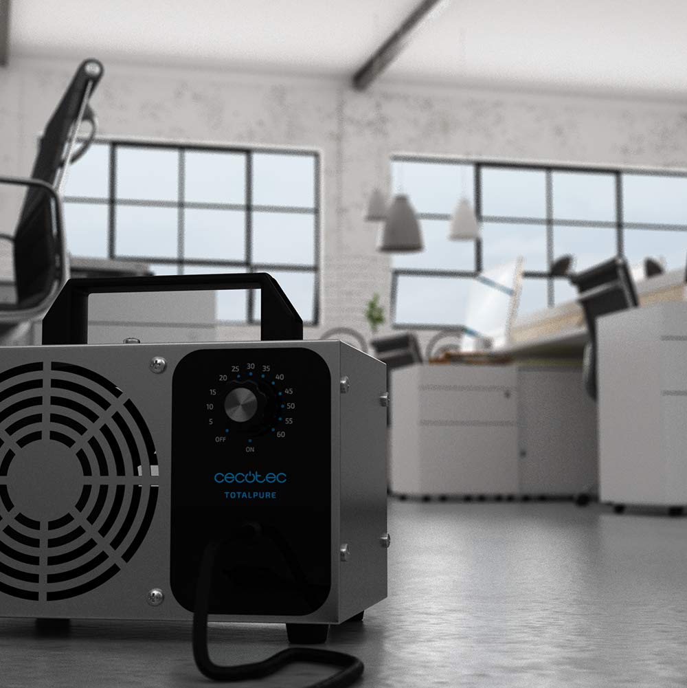 Cecotec Generatore di Ozono Totalpure 4000 Ozono. Potenza 120 W, Pulisce 28 G/Ora, Timer Fino a 60 Minuti, Spegnimento Automatico, Copertura Fino a 100 M2, Facile da Trasportare.