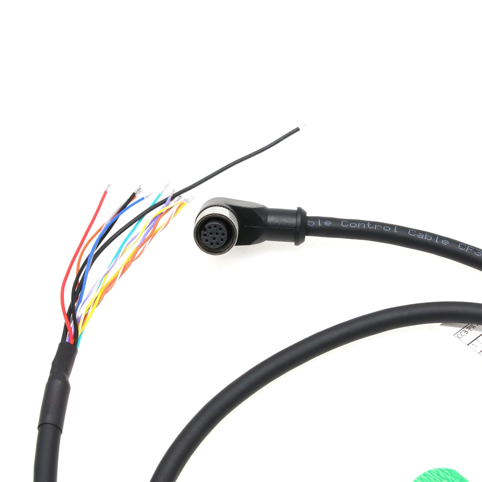 HangTon Cognex In-Sight 7000 Cable Right Angle M12 A-Coded 12 Pin Female to Flying Lead for Baumer Keyence IV3 Camera Encoder Sensor Vision Automation 1m - Image 3