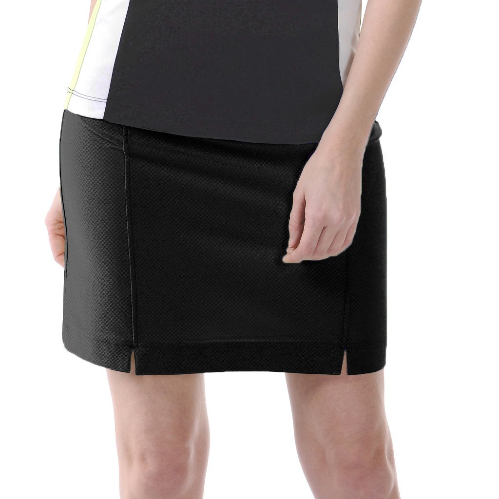 Monterey Club Women's Solid Honeycomb Texture Knit Skirt #2856