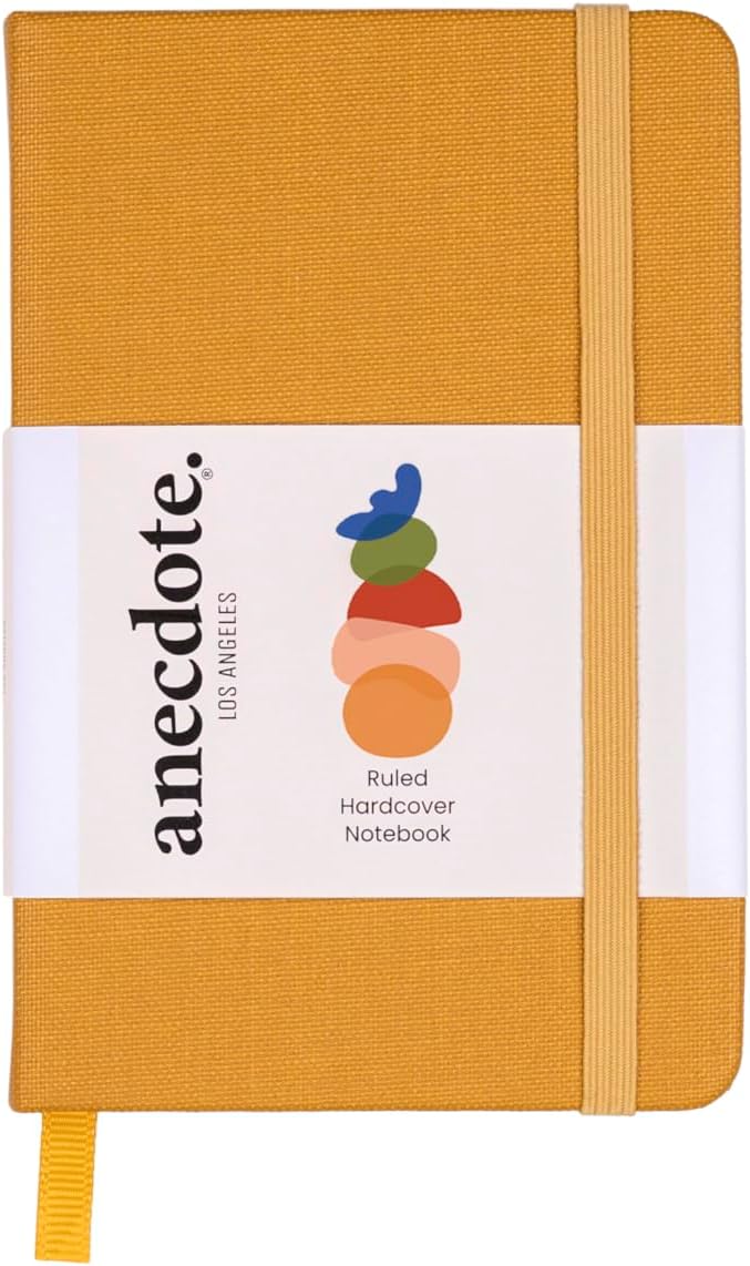 ANECDOTE. Small Notebook (Mustard)- Premium Quality Pocket Journal for Writing Notes - Compact, Durable, Ideal Travel Journal for Notes & Lists - Expand Your Creative Potential! Mustard 1 Pack - Image 1 of 7