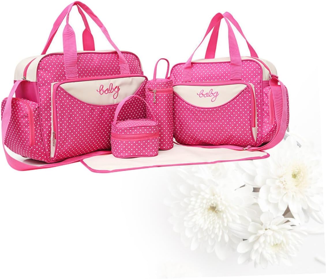 LIFKOME 1 Set 5pcs Mommy Tote Tote Bags Diaper Bag Backpack Tote Purse for Women Maternity Baby Changing Bags