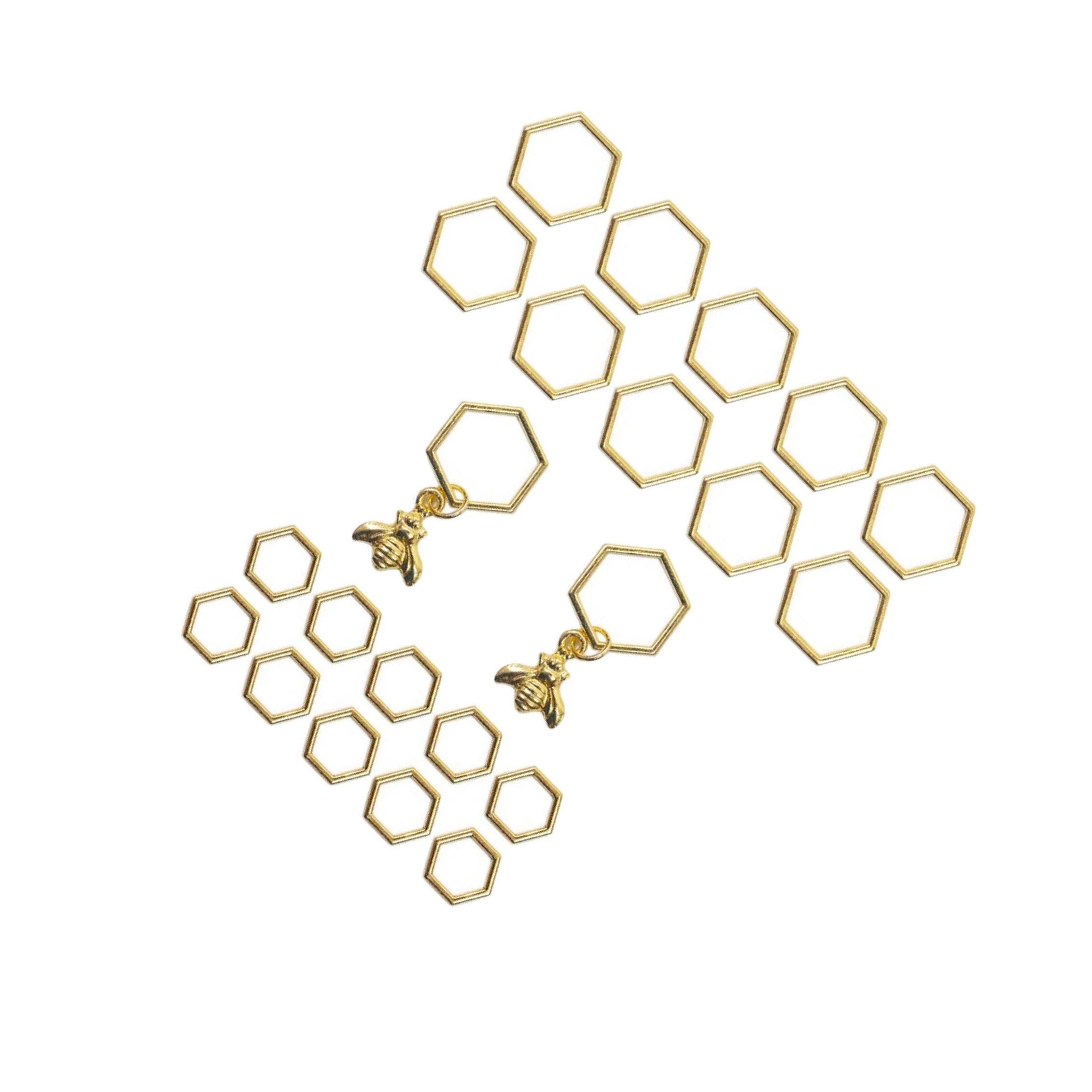 KIXZSAZ Golden Bee Marker for Buckle Crochet Locking Stitch Knitting Tools Markers Lightweight Colorful Stitch Markers for Creative Knitting Tools Marker for