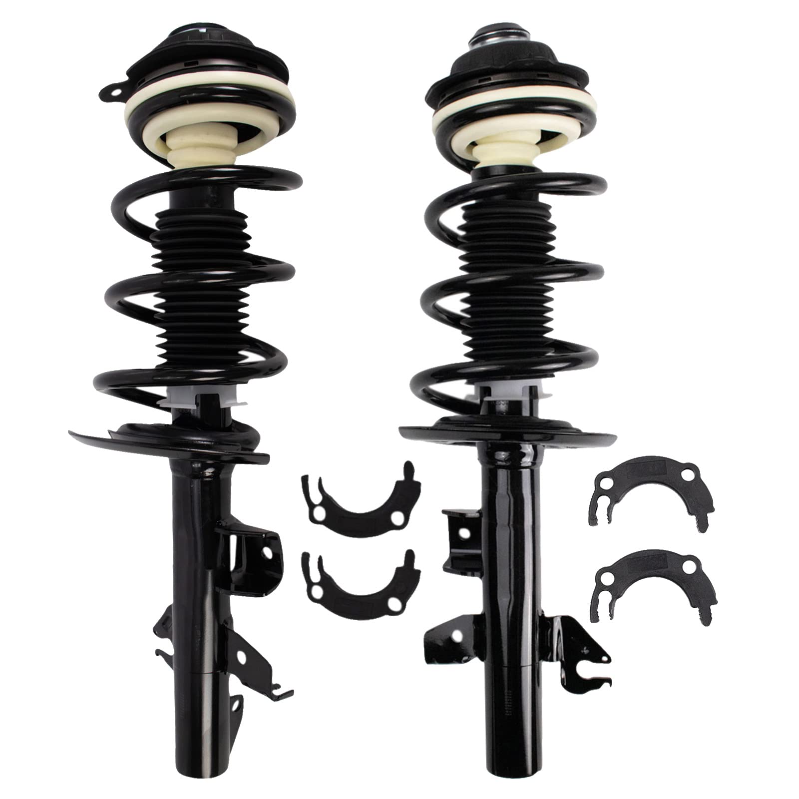 TRQ Front Strut & Coil Spring Assembly Set Driver & Passenger Sides Compatible with 14-22 Jeep Cherokee