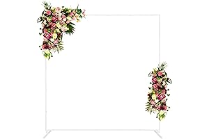 6.6FT x 6.6FT Silver Backdrop Stand for Ceremonies, Celebrations, and Home Decor