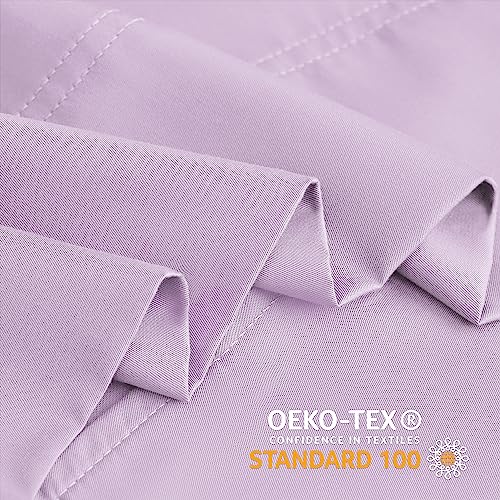Image of BEDELITE Pillow Cases Standard Size 2Pcs, Rayon from Bamboo, Light Purple | Cooling and Breathable Pillow Cover for Hot Sleepers & Night Sweats, Silky Soft Cozy, Envelope Closure, 20 inchx26 inch