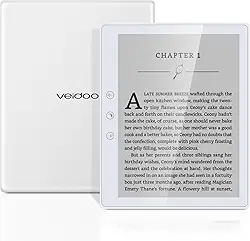 Veidoo Leitor de e-book de 5,8 polegadas, tela sensível ao toque HD, tecnologia Carta E-Ink, ROM de 32 GB (expansão de cartão TF para 64 G), WiFi, longa resistência, leitor eletrônico Android (branco)