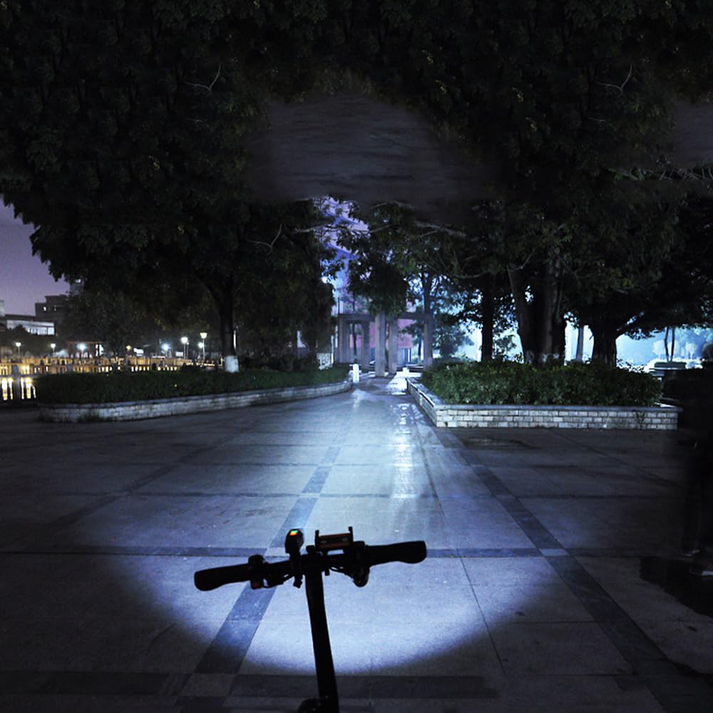 Luce per Bicicletta Ricaricabile Tramite USB, Impermeabile IP65, con Batteria da 2200 mAh, Compatibile con Tutte Le Biciclette da Montagna e da Strada.