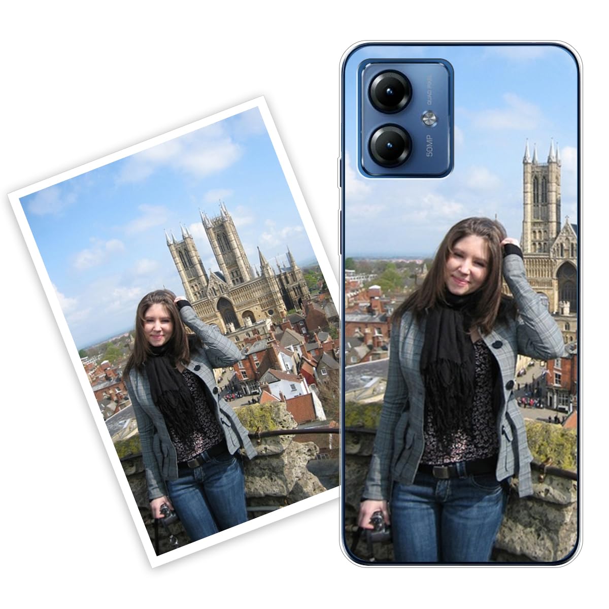 KARTXITAI Cover Personalizzata Compatibile con Honor 400 Lite con Foto Testi logo,Custodia Morbido TPU Gel Custom Case con Immagine,Testo Assorbimento degli Urti e Anti-Graffio -NERO