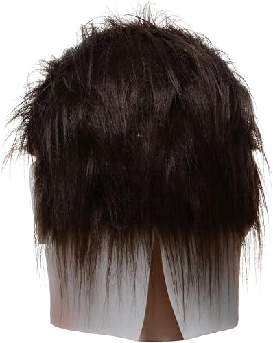 Miniatura 3 de HugOutdoor Máscara de Halloween aterradora para adultos, máscara de látex blanca clásica realista de cabeza completa, espeluznante disfraz