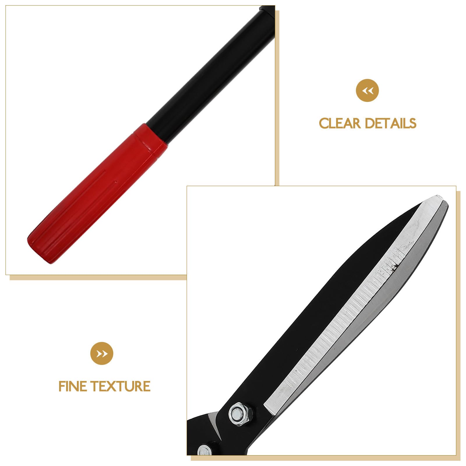 Cisailles de Jardin pour Arbres Fruitiers, Acier au Carbone, Rouge