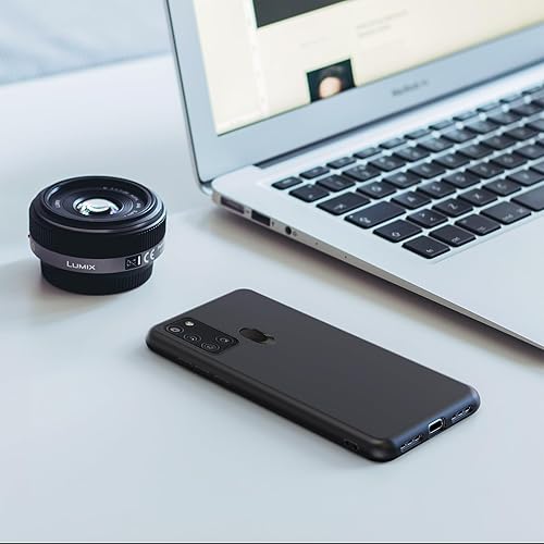 Miniatura 6 de Funda compatible con Samsung Galaxy A21S con protector de pantalla, silicona TPU suave, a prueba de golpes, antideslizante, funda protectora para