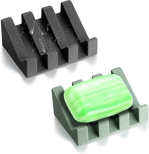 Miniatura 18 de Jabonera, soporte para pastilla de jabón para ducha, para baño, cocina, bañera, fácil de limpiar, mantiene el jabón seco, prolonga la vida útil