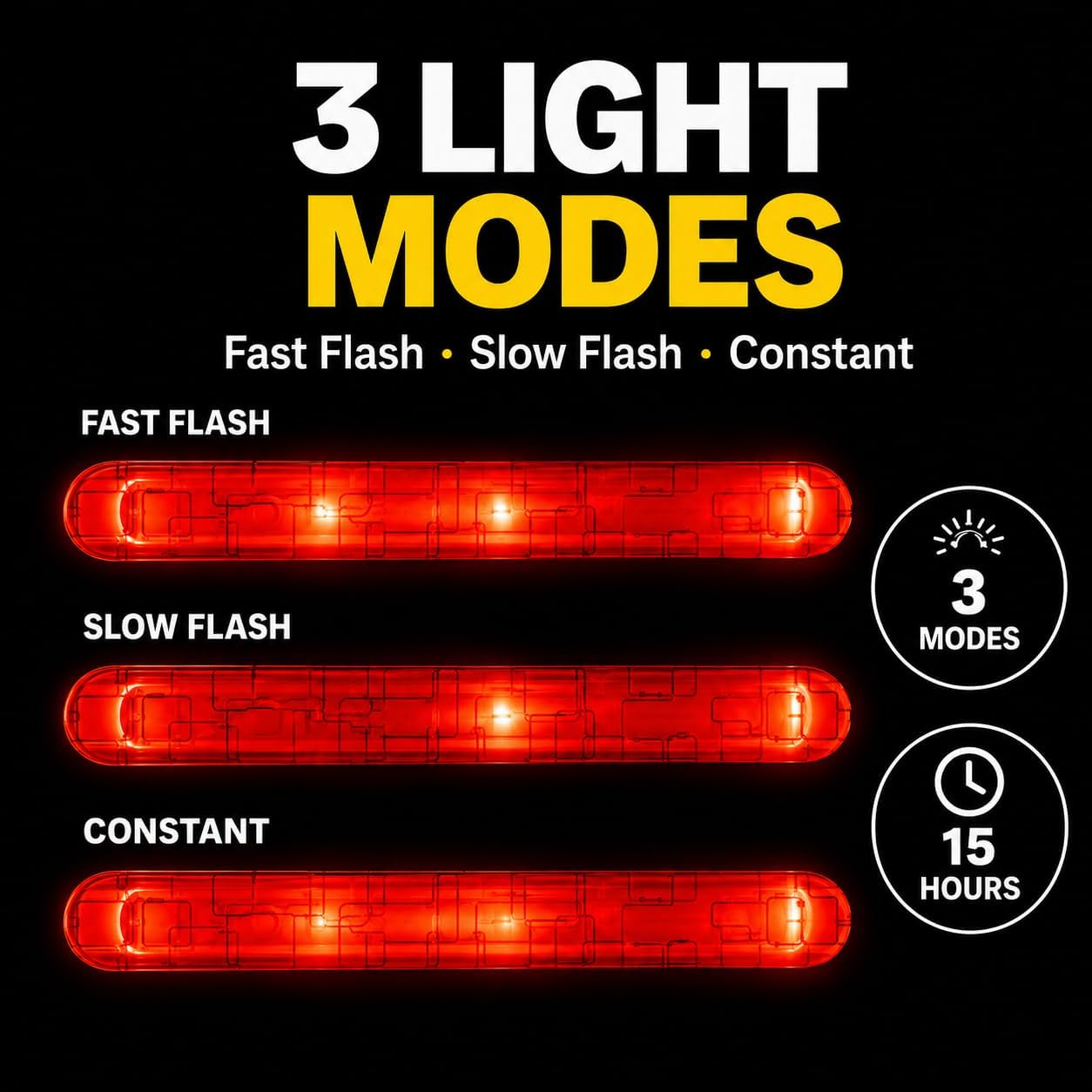 Brightz LED Slap Bracelet Armbands, Light Up Glow Bracelets, 8-Pack image 4