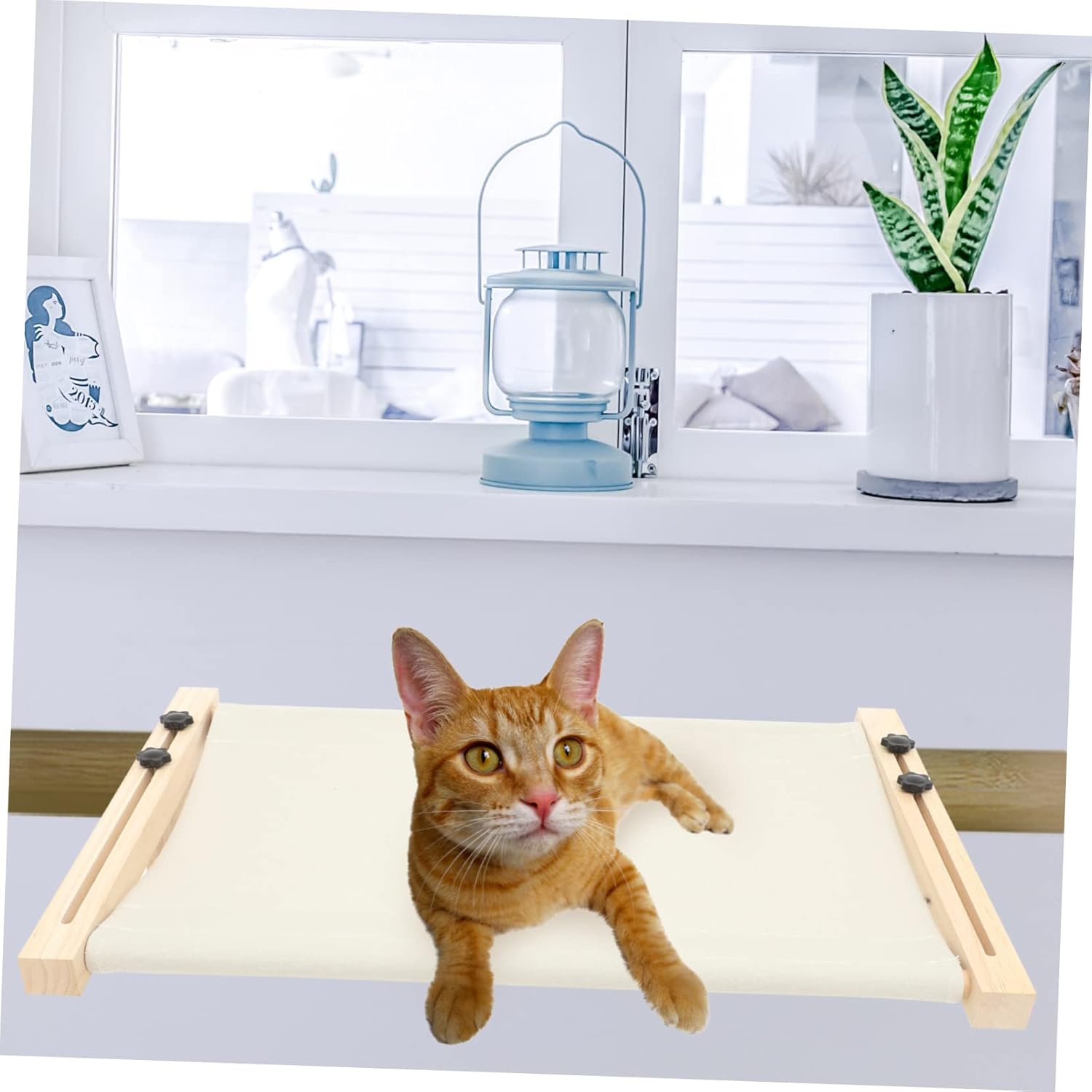 Adjustable Cat Window Hammock Warm Comfortable Pet Bed Window Perch for Indoor Cats