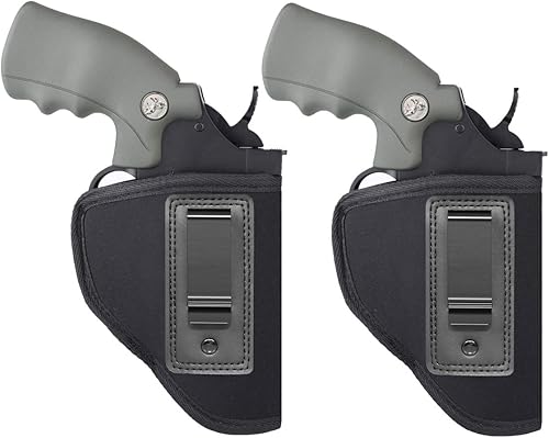 Paquete de 2 fundas para revólver dentro o fuera de la cintura, se adapta a la mayoría de revólveres de marco JRuger LCRSmith & Wesson Body