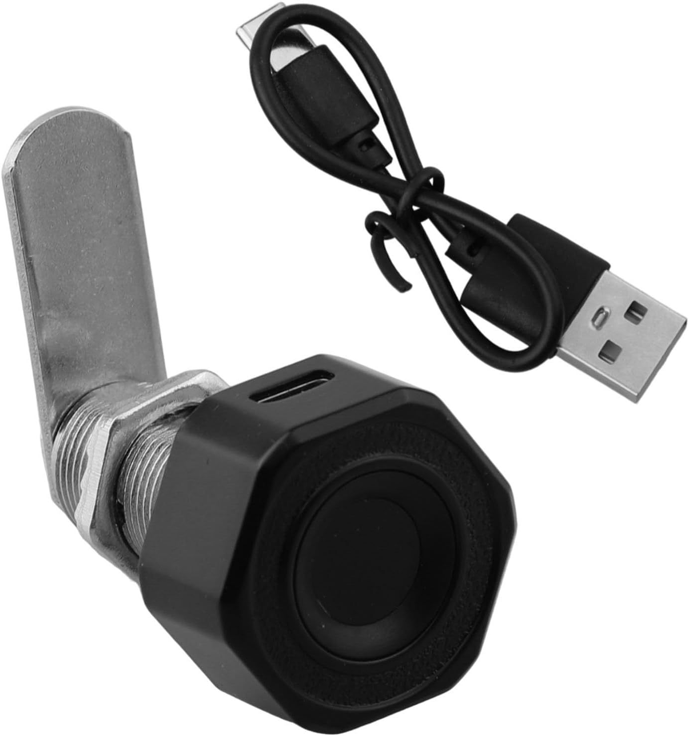 Biometric Fingerprint Drawer Lock, 30Mm Zinc Alloy Cabinet Lock With Fast Identification Store Up To 20 Fingerprints For Home Office Nightstand Chest Drawers Mailbox(Black)