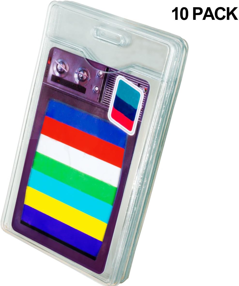 Badget Holder 10PACK by GreatStyler ID Card Badge Holder Heavy Duty Clear PVC Soft Vertical Card Holder 0.8mm 0.03inch Double Thick Than Others
