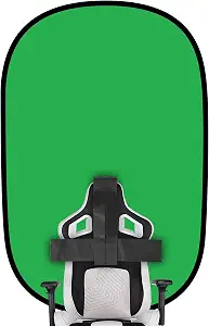 Green Screen Backdrop, 58in Portable Green Screen Chair with Stand, Double Sided Foldable Chroma Key for Photography, Streaming, Gaming, Video Calls