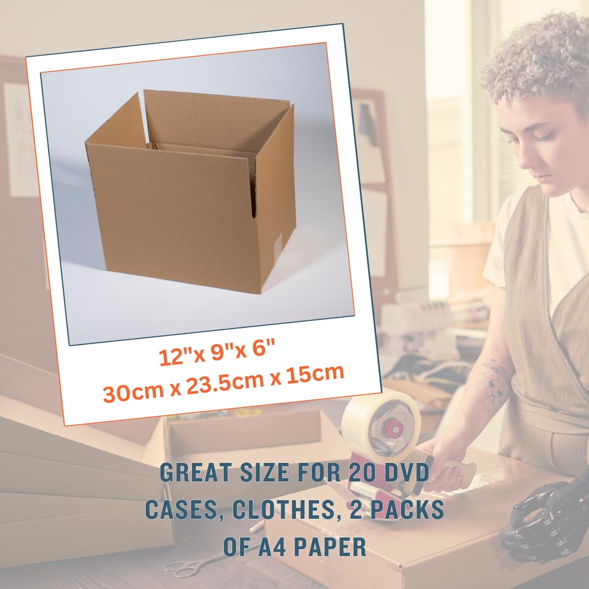 Royal Mail - Scatole per spedizioni in cartone di piccole dimensioni, 30,5 x 22,9 x 15 cm, durevoli e perfetti per qualsiasi attività online, prezzo scontato, Kraft (marrone)