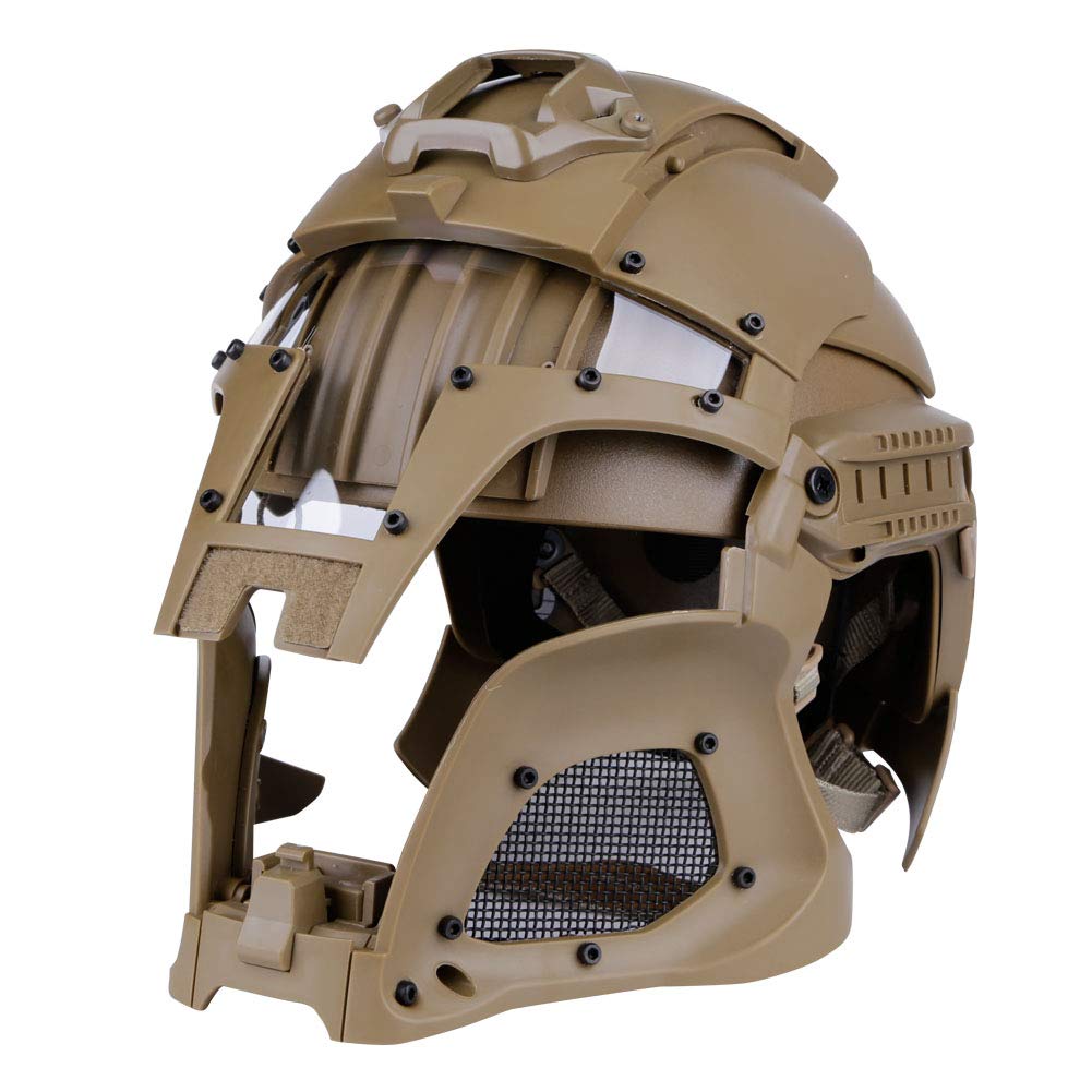 Noga Taktyczny, wojskowy kask balistyczny, na szynie bocznej, wojskowy kask do paintballa, maska pełnotwarzowa (t)