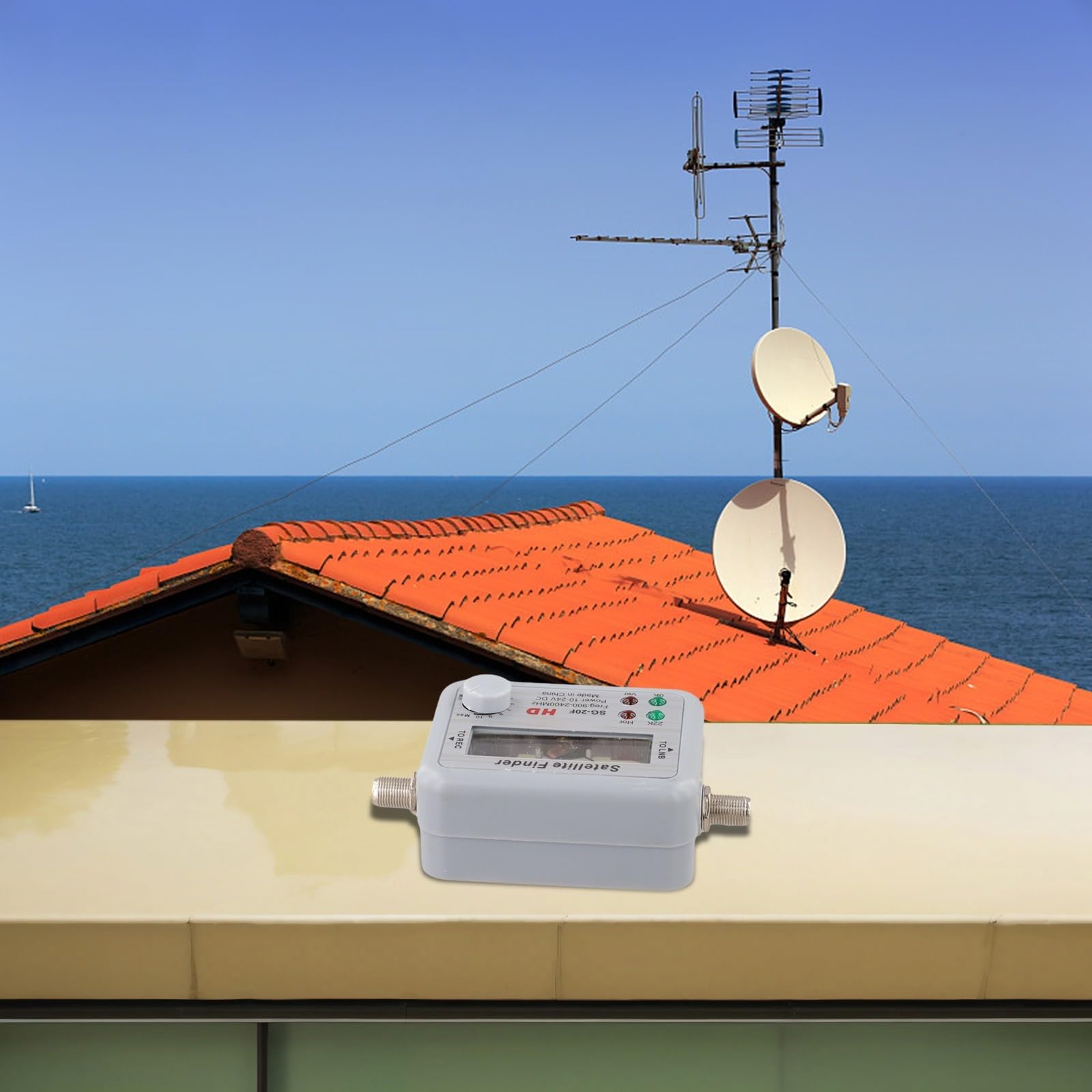 Kompaktowy, lekki miernik sygnału satelitarnego do cyfrowego pomiaru siły, z wewnętrznym światłem 22 kHz, lekki, kieszonkowy, do konfiguracji odbioru telewizji lub sieci antenowej (9)