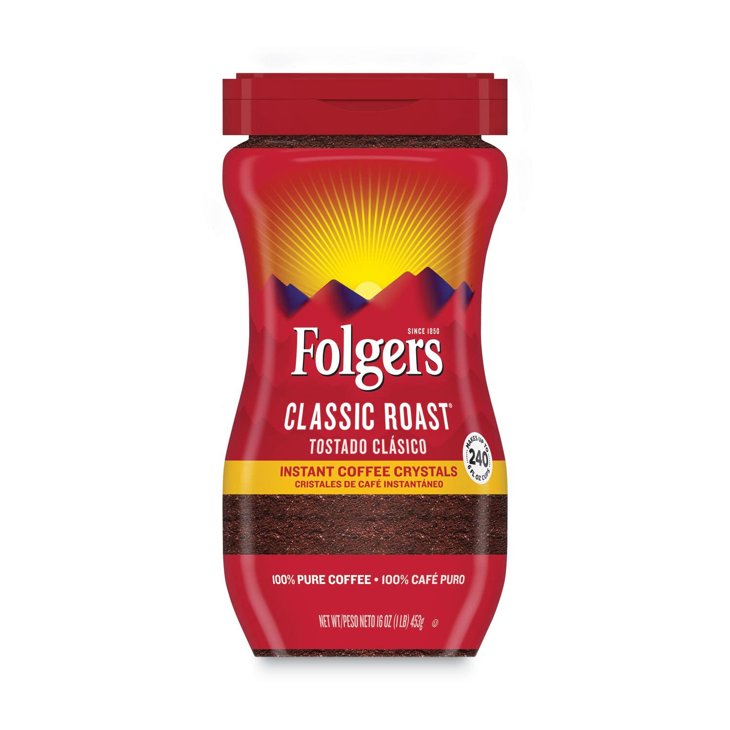 Kawiarnia instant Classic Roast, słoik, 16 oz, sold as 1 each
