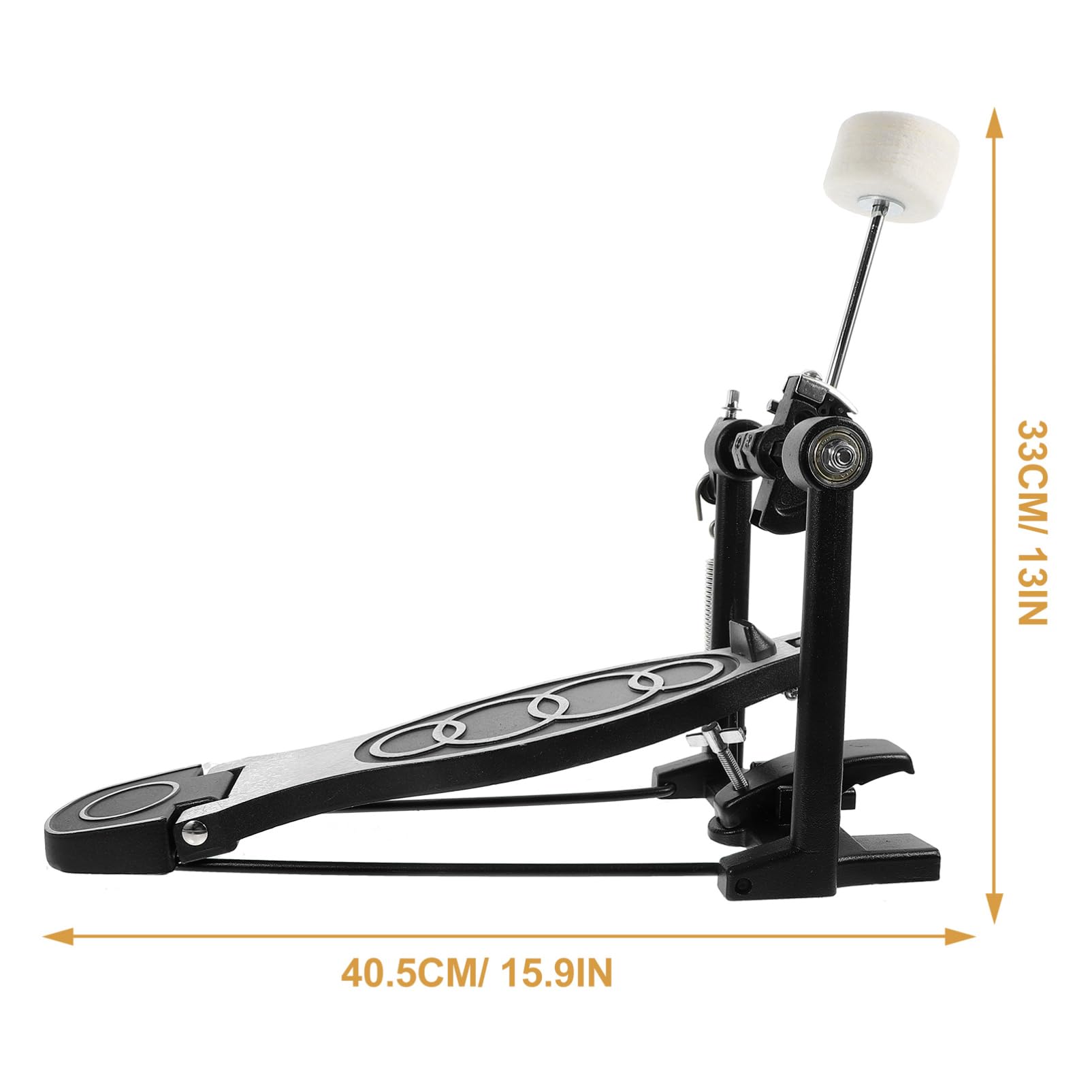 Pedale Singolo Per Batteria Design Antiscivolo e Martello Regolabile in Feltro, Accessorio Di Ricambio Per Batteristi Ed Esercizi Di Percussioni, Compatibile Batterie Acustiche Ed Elettroniche