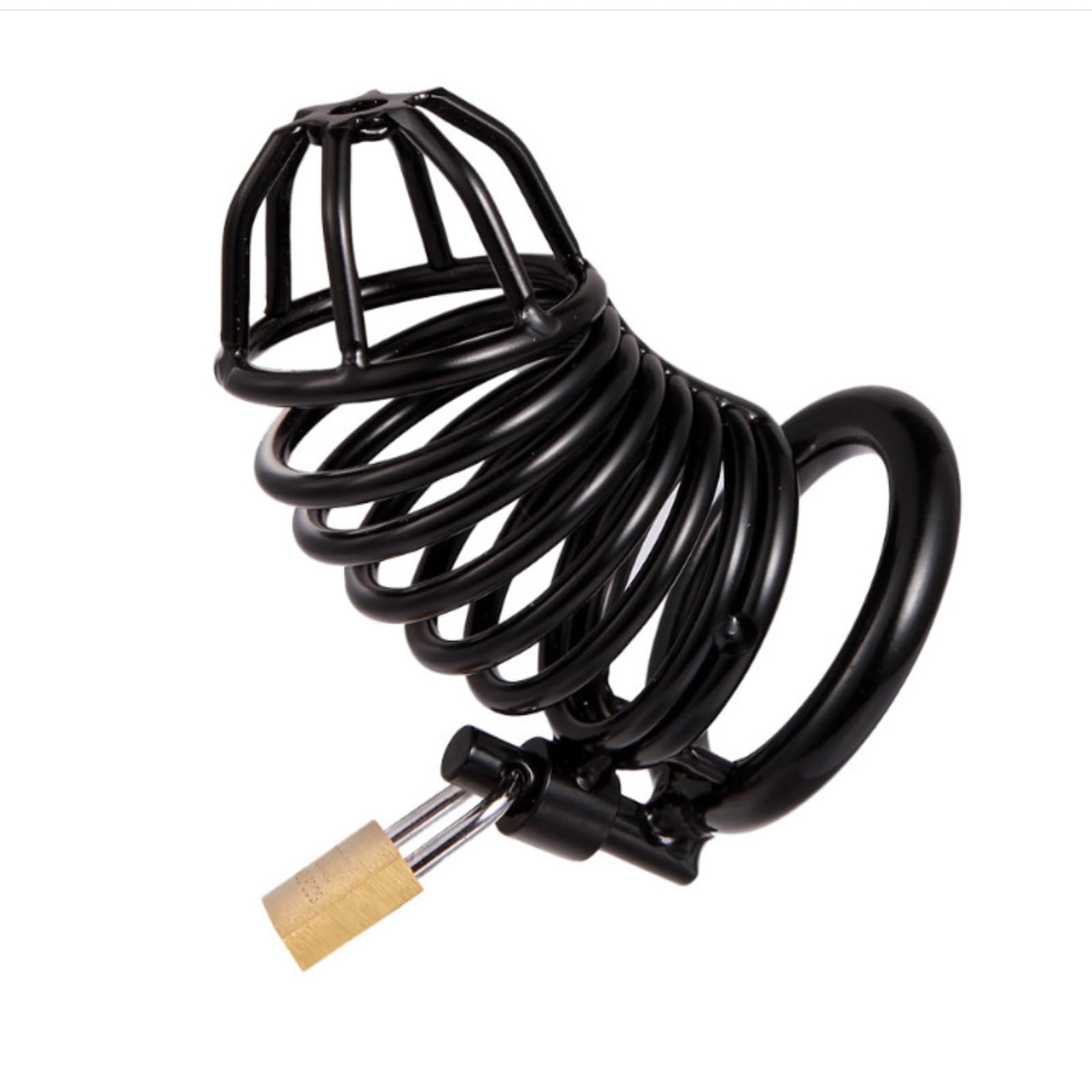Generico 3 Misure di Gabbia Lunga da Uomo in Acciaio Inossidabile Color Argento, ventilata e Traspirante, Nera e Argento (40 mm/45 mm/50 mm)-IRMZ28