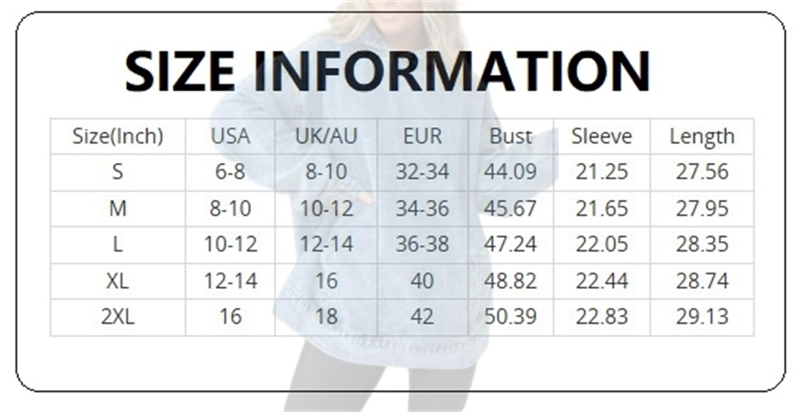 Generisch Dżinsowa bluza z kapturem z kieszeniami przednimi, luźna, z długim rękawem i kieszeniami
