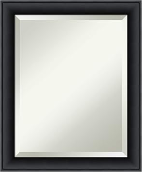 Amanti Art Black Bathroom Mirror for Over Sink, 23x19 Vanity Wall Mirror