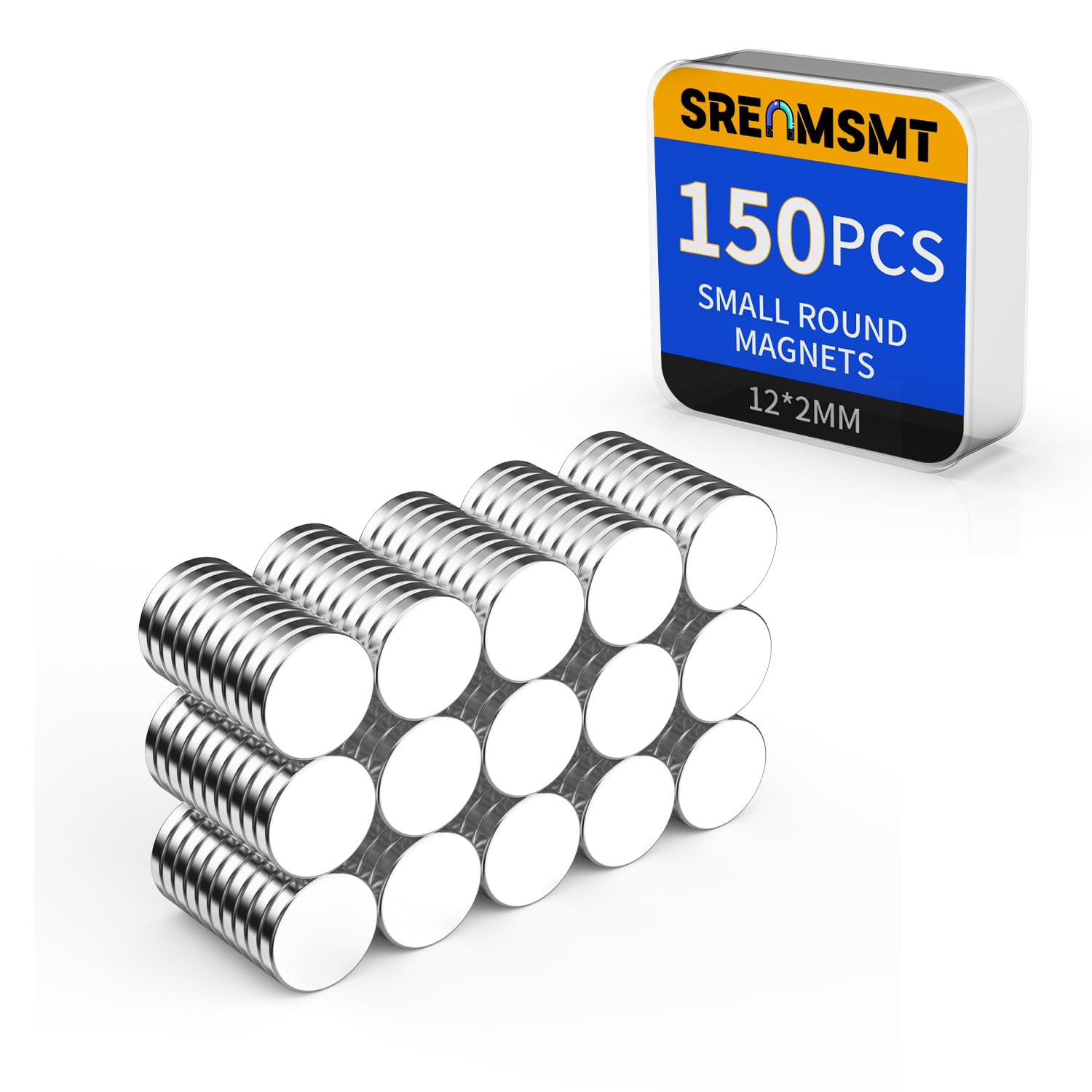 Photo 1 of SRENMSMT Small Magnets, Refrigerator Magnets, 12x2mm Neodymium Magnet for Crafts, Rare Earth Magnet for 3D Printing, DIY, Whiteboard, Billboard in Home, Kitchen, Office, School