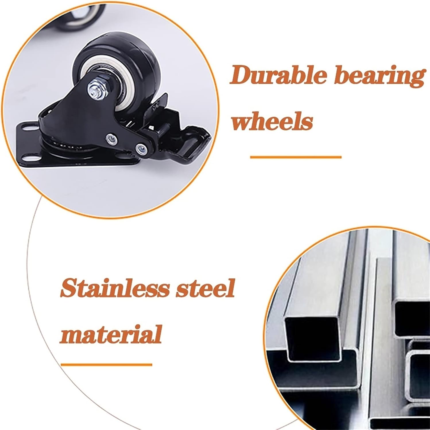 Plant Caddies on Wheels Plant Stands Pot with 360° Lockableer WheelsSquare Iron Plant Caddy Movable Plant Dolly Flower Pot Tray/Sier/35Cm,Sier-35Cm