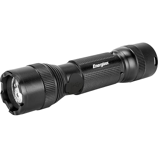 Energizer TAC-R 700 LED Tactical Flashlight, Bright Rechargeable Flashlight for Emergencies and Camping Gear, Water Resistant EDC Flashlight, USB Cable Included, Pack of 1