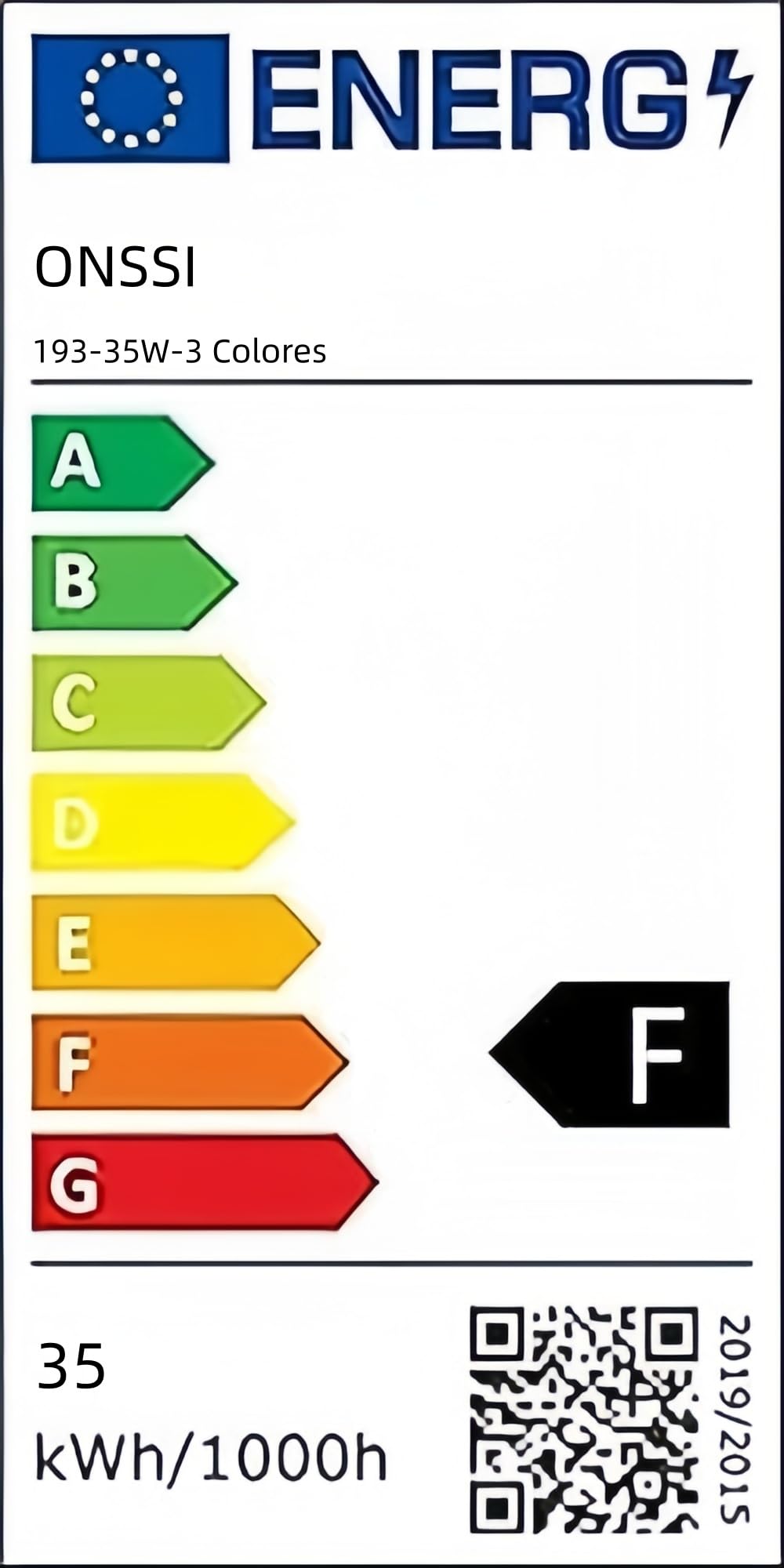 ONSSI® Foco LED para Carril Monofásico de 2 Hilos 35W COB 3150 lm, CCT Regulable 3000K/4500K/6000K,Ángulo 36°, Rotación 360°/90°, Blanco,Ideal para Tiendas, Galerías y Hogar