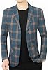 Mens Blazer Jacket,Vintage Mens Slim Fit Casual Blazer Long Sleeve Notch Lapel 2 Buttons Formal Business Suit Jackets Check Suit Jacket Classic Chic Blazers Light Jackets