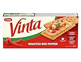 Vinta Roasted Red Pepper - Crackers Made From a Perfected Secret Recipe With a Delicious Combination of 8 Grains & Seeds 225g